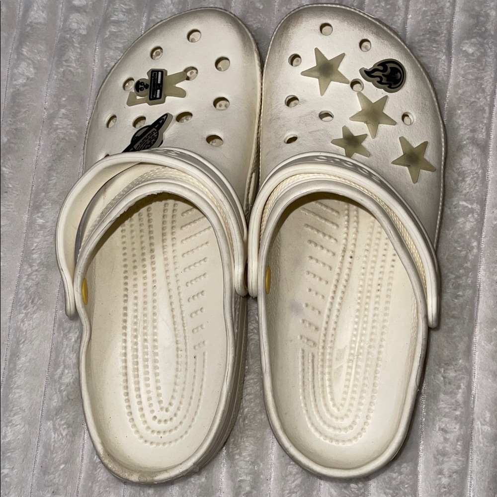 CROCS x Bad Bunny White Clogs Shoes | Size 11 Men - Picture 5 of 6